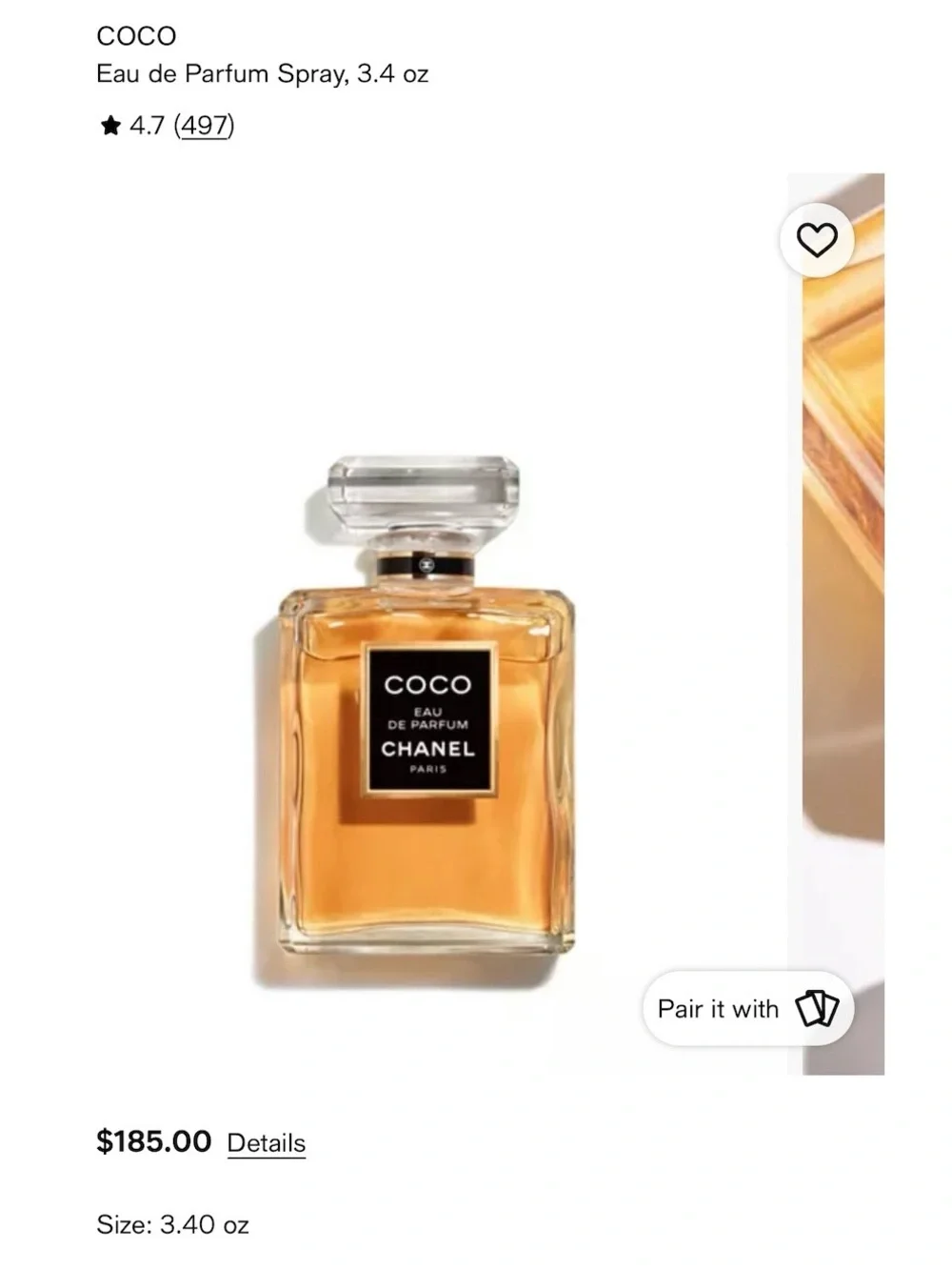CHANEL COCO EDP Tester 3.4oz 100ml